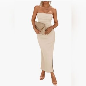 NWT PrettyGarden Bodycon Maxi Tube Strapless Dress Size S